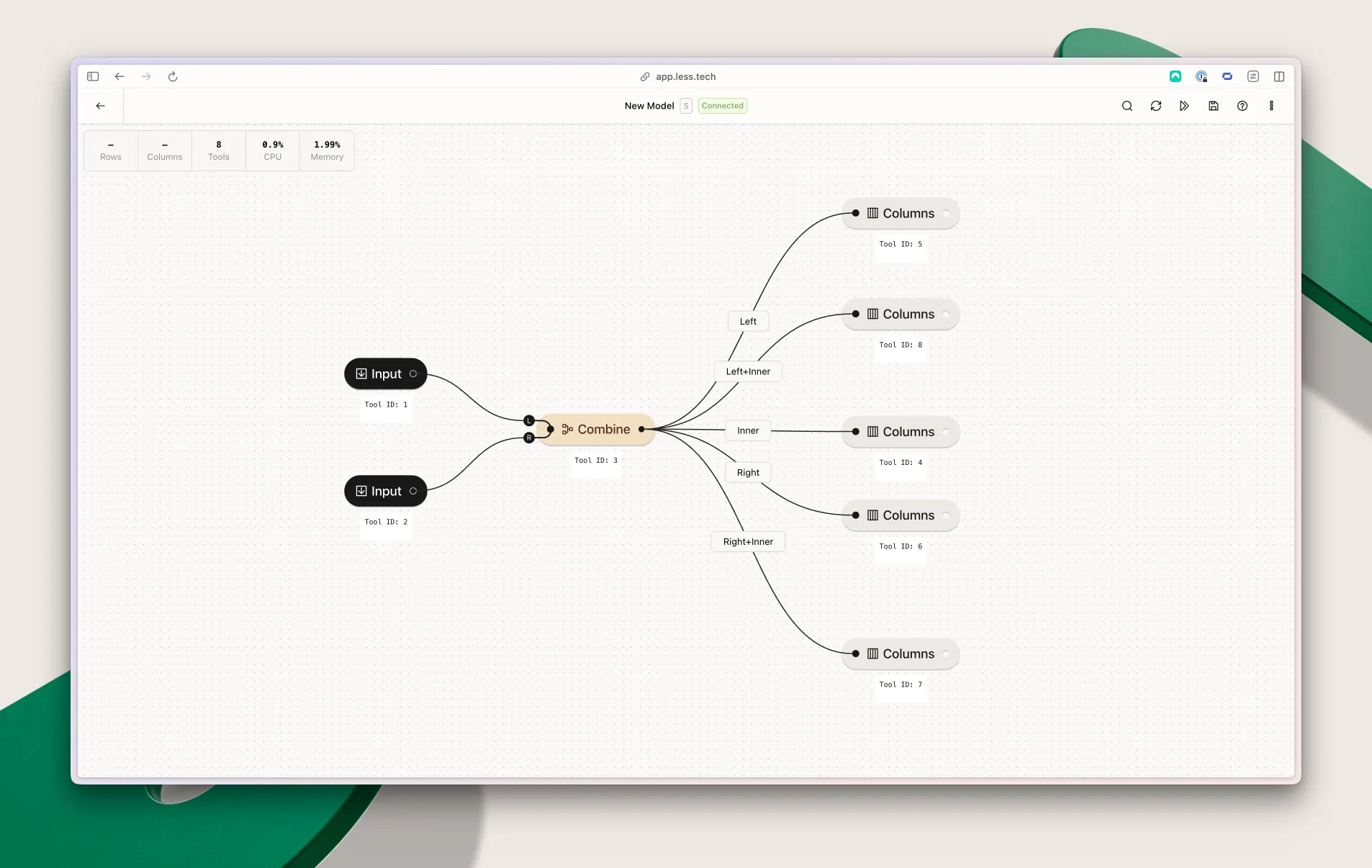 A render of the new Less website on a Macbook